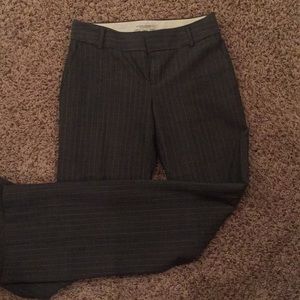 Gray pinstripe lined trousers